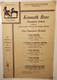 Antique 1935 Kenneth Ross Pianoforte School Recitals 6 3/4" x 9 5/8" Paper Programme