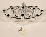 Vintage Colonial Candle Company of Cape Cod Inc Hyannis Mass. No. 11 Silver Oval Candle Holder for Flower Taper Candles New in Box
