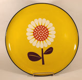 Vintage 1970s Takahashi Sunflower Pattern Yellow 13" Plastic Beverage Serving Tray