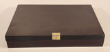 Vintage Dark Green Felt Lined Wood Jewelry Box