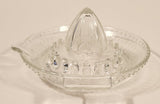 Vintage 1940s Lemon Hand Juicer Reamer Hobnail Depression Glass Bowl with Handle and Pour Spout