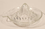 Vintage 1940s Lemon Hand Juicer Reamer Hobnail Depression Glass Bowl with Handle and Pour Spout