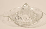 Vintage 1940s Lemon Hand Juicer Reamer Hobnail Depression Glass Bowl with Handle and Pour Spout