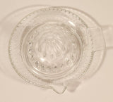 Vintage 1940s Lemon Hand Juicer Reamer Hobnail Depression Glass Bowl with Handle and Pour Spout
