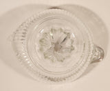Vintage Lemon Hand Juicer Reamer Thin Ribbed Depression Glass Bowl with Handle and Pour Spout