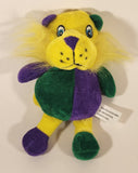 Lion Purple Green Yellow 7 1/2" Stuffed Plush Toy