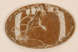 Brown and White Football 1 3/8" x 2 1/8" Embroidered Fabric Patch Badge