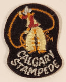 Calgary Stampede Cowboy with Lasso 1 1/4" x 1 3/4" Embroidered Fabric Patch Badge