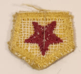 Vintage Boy Scouts Fitness Red Star On Yellow 7/8" x 1" Embroidered Fabric Patch Badge