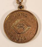 Wells Fargo Since 1852 Stage Coach Gold Tone Metal Keychain Key Ring