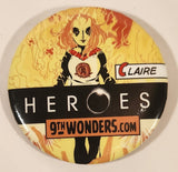 9th Wonders! Heroes TV Series Claire 2 1/4" Round Button Pin