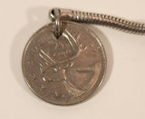 1971 Canada 25 Cents Quarter Keychain Key Ring