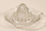 Vintage 1940s Lemon Hand Juicer Reamer Ribbed Depression Glass Bowl with Handle and Pour Spout