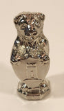 Vintage Lion Holding Castle Crest Shield Letter F 1 5/8" Heavy Metal Figurine Letter Stamp