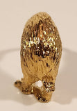 New Zealand Kiwi Bird Small 1 5/8" Gold Tone Metal Figurine