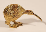 New Zealand Kiwi Bird Small 1 5/8" Gold Tone Metal Figurine