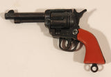 Vintage Victory Hand Gun Revolver with Red Handle Miniature Metal Cap Gun Keychain Charm Made in Hong Kong