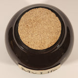 My Life Savings Dark Brown Ceramic Coin Bank With Cork Plug Lid