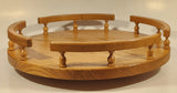 Oak Lazy Susan Turntable 13 3/4" Wood Table Top Rotating Server