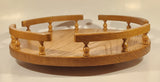 Oak Lazy Susan Turntable 13 3/4" Wood Table Top Rotating Server