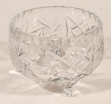 Vintage American Brilliant Pinwheel Crystal Tri-Footed 4" Glass Candy Dish Bowl