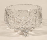 Vintage American Brilliant Pinwheel Crystal Tri-Footed 4" Glass Candy Dish Bowl