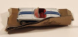 New Ray City Cruiser Collection Chevrolet 1957 Corvette Convertible White with Blue Stripes 1/43 Scale Die Cast Toy Car Vehicle On Cardboard Backing