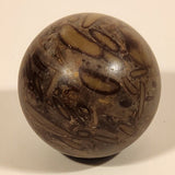 Bamboo Leaf Jasper Carved Polished Stone 2 1/4" Sphere Ball