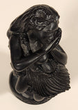 Vintage Coco Joe's Hawaii Hula Girl Dreams 5 3/4" Tall Carved Lava Rock Figurine Sculpture Chip on Lei