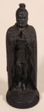 Vintage Coco Joe's Hawaii King Kamehameha I 5 1/2" Tall Carved Lava Rock Figurine Sculpture Curved Base