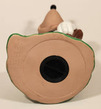 1994 Just Toys New York Disney Mickey Mouse Leaning On Tree Stump on Grass 8" Tall Vinyl Coin Bank