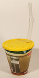 2020 DFO Denny's The Grand Slams Bacon Plastic Cup With Lid and Bendable Straw Plus 4 1/2" Mascot Toy Figure