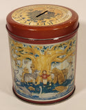 1990 Judith Ann Griffith Sunrise Publications 10 Things We Can Do To Save Our Planet 5" Tall Tin Metal Coin Bank
