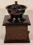French Style Wood and Dark Metal Coffee Grinder Mill