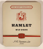 Vintage J. R. Freeman & Son London Hamlet Mild Cigars Ten Short Panatellas Tin Metal Cigarette Case Holder