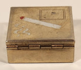 Vintage 1950s Gold Tone Metal Pocket Size Ash Tray