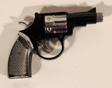 Black Plastic Gun Shaped Laser Light Flashlight with Prank Electric Shock Trigger