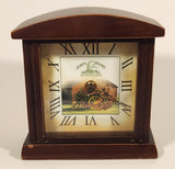 John Deere Moline, Illinois 5 1/4" Arched Wooden Mantel Clock