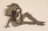 Mudflap Cowgirl Show Girl Nude in Boots and Hat 2 3/4" x 4 1/4" Metal Belt Buckle