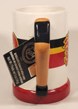 Houston Harvest NHL Calgary Flames Ice Hockey Team Logo 6 1/8" Embossed Ceramic Coffee Mug Cup New with Tags