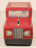 NHL Calgary Flames Ice Hockey Team Delivery Van Car Shaped Tin Metal Coin Bank