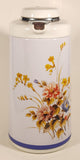 Blue Red Yellow Flower Pattern White 10 1/2" Thermal Water Pitcher Jug