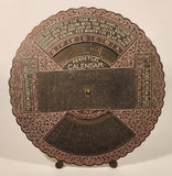 Vintage Brass Metal Perpetual Calendar Rotating Disc Made in India