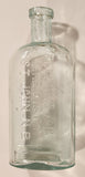 Antique Fellows & Co Chemists St. John N.B. 7 3/4" Tall Embossed Glass Medicine Bottle