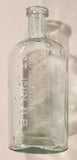 Antique Fellows & Co Chemists St. John N.B. 7 3/4" Tall Embossed Glass Medicine Bottle