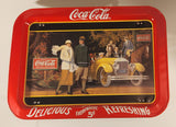 1987 Coca Cola "Touring Car" Folding Metal Lunch TV Tray