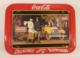 1987 Coca Cola "Touring Car" Folding Metal Lunch TV Tray