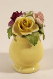 Vintage Stanley Bone China England Miniature Yellow Vase Porcelain Floral Flower Bouquet