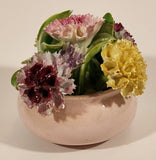 Vintage Staffordshire Bone China England Miniature Pink Vase Porcelain Floral Flower Bouquet