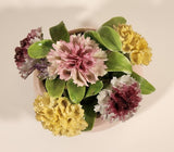 Vintage Staffordshire Bone China England Miniature Pink Vase Porcelain Floral Flower Bouquet